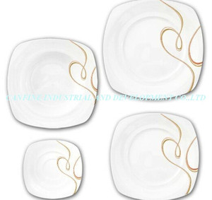 Новейший дизайн, простой Красочный Полосатый Дизайн, французская посуда, фарфоровая Квадратная тарелка - Product Image 5