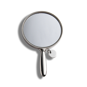 Specchio da Trucco Antico Personalizzato Rotondo in Metallo Piccolo Specchietto Portatile con Ciondoli - Product Image 5