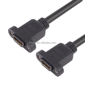 4K @ 60HZ Cáp <span class=keywords><strong>HDMI</strong></span> Stub Bảng Điều Khiển Gắn Ổ Cắm Tốc Độ Cao Với Ethernet + Ốc Vít 3D HDTV Vàng - Product Image 1