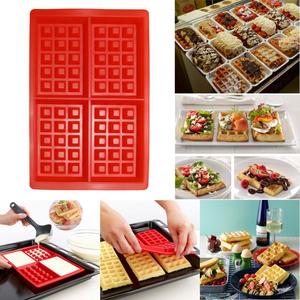 Haute température coeur forme Silicone gaufre <span class=keywords><strong>moule</strong></span> bricolage carré cuisson <span class=keywords><strong>moule</strong></span> treillis ustensiles de cuisson outils cuisine ménage gaufre <span class=keywords><strong>moule</strong></span> - Product Image 2