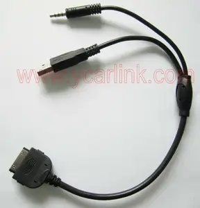 Mini cooper Video iPhone/iPod, cable de interfaz de adaptador de coche USB AUX 61122179623