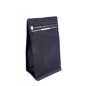Saco de café laminado para embalagens de alimentos, 250g impressão personalizada saco de café de folha de alumínio plástico com válvula