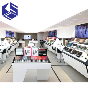 Hot bán thân thiện với môi trang điểm bằng gỗ hiển thị đứng cửa hàng quan tâm thiết kế mỹ phẩm đồ nội thất trang điểm trạm để bán - Product Image 2