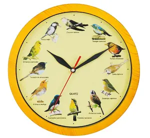 Horloge murale décoration Machine décor maison oiseau Musical Quartz horloge murale