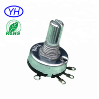 RV17 bonne qualité 17mm 1k 5k 10k 20k 100k 500k film de carbone linéaire 5 broches potentiomètre avec interrupteur marche/arrêt pour lumière audio