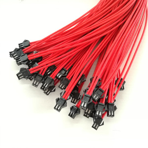 定制热卖定制sm 2针电子线束组件发光二极管线束红色硅胶线束 - Product Image 1