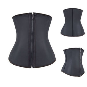 de La Cintura Postparto de Las Mujeres Más El Tamaño Pure Color Negro Con Cremallera Corsé Atractivo De La Manera - Product Image 2