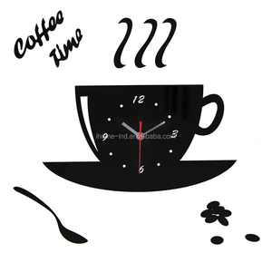 Modern Luxury Coffee Cup <strong>Wall</strong> <strong>Clock</strong> Unique DIY Home Decorative Quartz <strong>Kitchen</strong> <strong>Wall</strong> <strong>Clocks</strong> Mirror Sticker Acrylic Design - Product Image 3