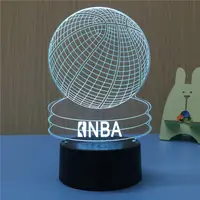 3D баскетбольная Иллюзия визуальный акриловый светодиодный ночник 3D иллюзия настольная лампа