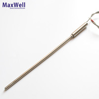 Sensor Termokopel Berinsulasi Mineral TC-K13 dengan Selubung SS Fleksibel & Kabel Berjalin Logam untuk Penggunaan Extruder & Boiler