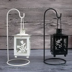 Europea-style--Hanging Glass <strong>Metal</strong> <strong>Lantern</strong> Candle Holder Candle Stick <strong>Lantern</strong> - Product Image 1