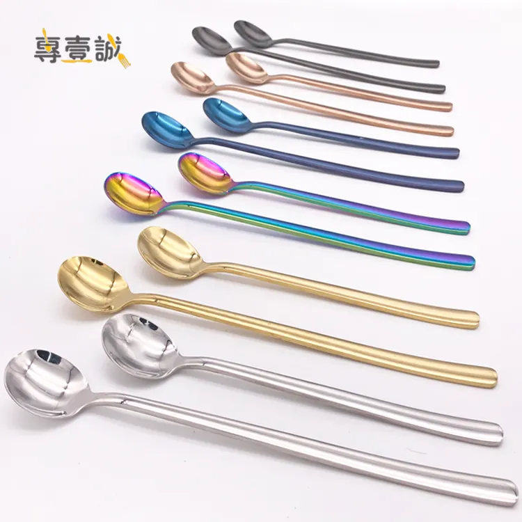Bulk metal spoons multicolor stainless steel spoon gold spoon