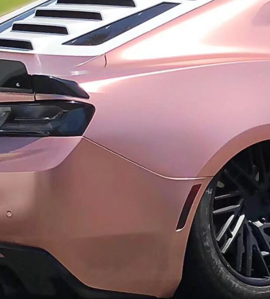 Bungkus Vinyl Mobil Metalik Krom Satin Matte Emas Mawar