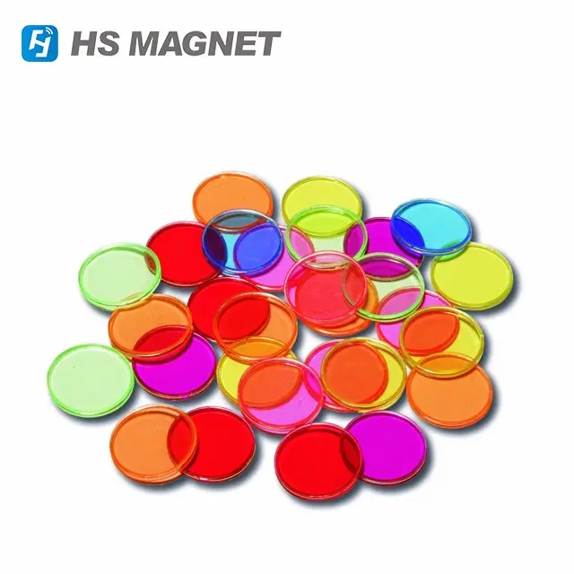 custom magnet toy bingo chips 19*2mm Bingo tablets with iron ring