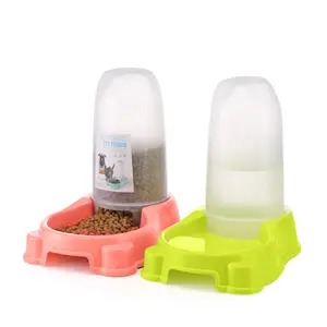 2019 Hot Sale Non Slip Platos Para Mascota Pet Dog Cat Bowl Puppy Automatic Food Water Feeder Fountain Bowl Dish Dispenser