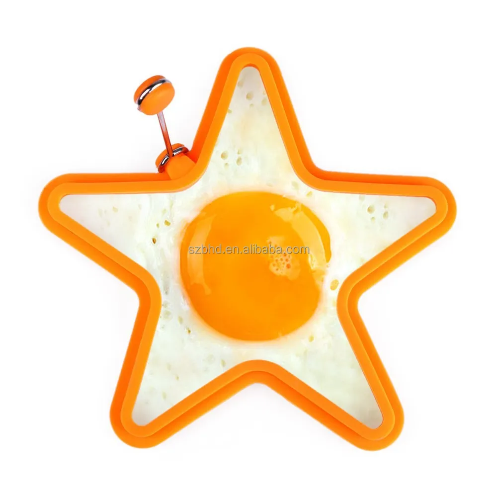 Resistente al calore Forma di Stella Silicone Uovo Torta Stampo Ad Anello Frittura Pancake Stampo Frittata