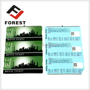 Customized Thermal Movie Tickets Offset Printing Paper & Paperboard in Roll or in Sheet,as Client's Request Bill Free for Stock