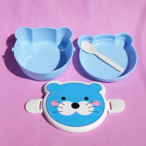 Hình Dạng Hoạt Hình Dễ Thương Hộp Ăn Trưa Tùy Chỉnh In Leakproof Bento Hộp Ăn Trưa Với Muỗng - Product Image 2