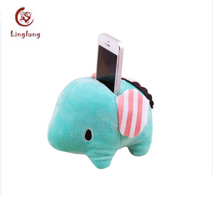 Bowknots Stand Seat telefon tutucu ile komik peluş doldurulmuş hayvan pembe domuz - Product Image 5