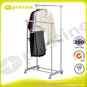 Taiwan Household Furniture Manufacturer's Convenient 2-Tier Adjustable Garment <b>Rack</b> for Bedroom Living Room Single Tier Storage - Product Image 2