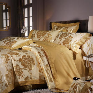 300TC Luxury High Quality 100% Cotton Satin Printed <strong>Silk</strong> Bed <strong>Sheet</strong> for Bridal Wedding Linen Bedding Set BS454 - Product Image 1