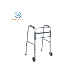 Marcheur pliant en aluminium à un bouton avec roues - Product Image 2