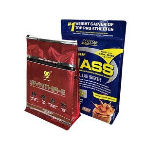 Sacs d'emballage pour poudre de protéines de lactosérum biodégradables et compostables, à fond plat, refermables, avec fermeture éclair, personnalisés, 500g, 1kg, <span class=keywords><strong>5kg</strong></span> - Product Image 5