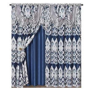 Dairui Rèm hiện đại Thiết kế phòng khách Polyester jacquard rèm với valance - Product Image 1