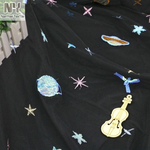 Tissu de tulle à paillettes en maille brodée personnalisée sans minimum pour <span class=keywords><strong>robe</strong></span> d'été - Product Image 2