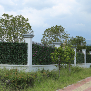 Système de panneaux muraux suspendus en fibre plastique verte d'intérieur Songyu, <span class=keywords><strong>jardin</strong></span> vertical, mur végétal artificiel, feuilles pour l'aménagement paysager - Product Image 5