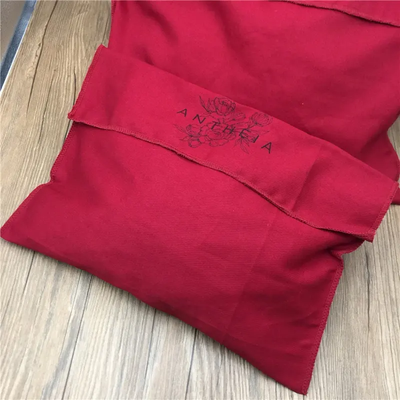 Custom twill di cotone busta sacchetto dei monili, sacchetto di tessuto di cotone sacchetto di imballaggio per la borsa