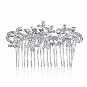 Populaire Nouveau Clair Accessoires Rhodium Placage Strass Mariage <span class=keywords><strong>Peigne</strong></span> À Cheveux De Mariée Perle <span class=keywords><strong>Peigne</strong></span> À Cheveux - Product Image 1