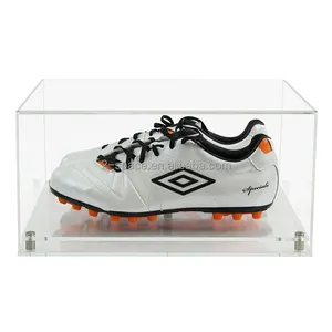 Clear Acryl paar Voetbal Laarzen Schoen Display Box Case Met Base