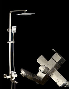 UPC di alta qualità piazza colonna <span class=keywords><strong>doccia</strong></span> bagno <span class=keywords><strong>doccia</strong></span> esterna set hotel acciaio inox miscelatore <span class=keywords><strong>doccia</strong></span> acqua calda e fredda - Product Image 2