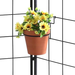 Rabotteuse murale en terre brute, supports de plantation, fil métallique noir, de 7 pouces, pour mur en <span class=keywords><strong>treillis</strong></span> métallique, lot de 6 pièces - Product Image 5