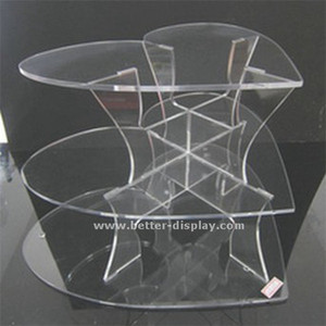 5 Tầng Bánh Đứng Chủ 5 Lớp Kính Hữu Cơ Wedding Cupcake Đứng - Product Image 2