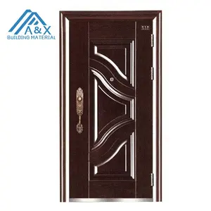 कारखाने गर्म बिक्री अच्छी मात्रा कई डिजाइन भारतीय मुख्य दरवाजा डिजाइन स्टील धातु दरवाजा सुरक्षा दरवाजा