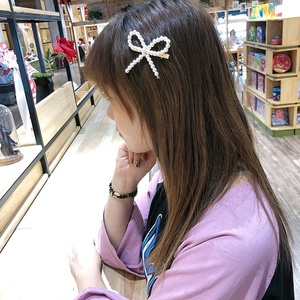 Belle tempérament accessoires <span class=keywords><strong>perle</strong></span> arc pinces à <span class=keywords><strong>cheveux</strong></span> pour filles - Product Image 6