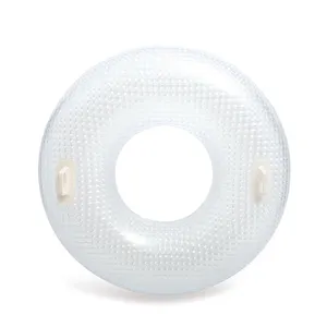 Prix <span class=keywords><strong>pas</strong></span> <span class=keywords><strong>cher</strong></span> Personnalisé <span class=keywords><strong>Gonflable</strong></span> blanc en plastique pvc air clair Brillant Cristal transparent anneau de bain - Product Image 1
