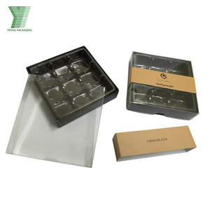 Tùy Chỉnh Nắp Và Cơ Sở Macaron Sô Cô La Hộp Bao Bì Hộp Quà Tặng Với Rõ Ràng PVC Cửa Sổ Vàng Kim Loại Ngăn <span class=keywords><strong>Inlay</strong></span> Khay - Product Image 6