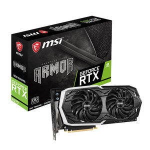 <span class=keywords><strong>MSI</strong></span> Geforce RTX <span class=keywords><strong>2070</strong></span> เกราะ 8G OCV1 ใช้เกมกราฟิกการ์ด 8GB GDDR6 256 บิต 14 Gbps หน่วยความจํา RTX 2000 Series GPU - Product Image 1