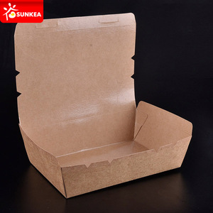 Caixa de papel de alimento tek kullanımlık take away kraft gıda ambalajı - Product Image 6