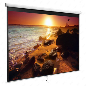 Retractable Digital Video Self-lock Projector Screen Projection Screen 100 Inch 4 3 Outdoor