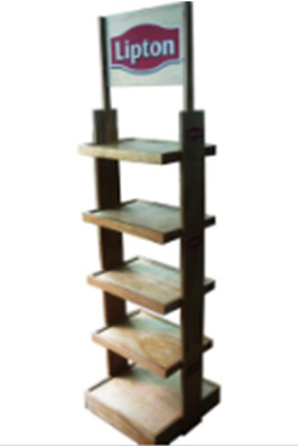 Hot Selling Double-sided Garment Rack MDF Material Store Display for Clothing Store — view 3