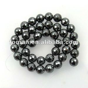 12mm Rond À Facettes Hématite Pierres Précieuses En Gros - Product Image 1