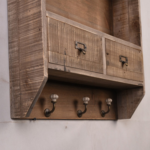 INNOVA Scaffale da Cucina Vintage Salvaspazio, Mensola Galleggiante in Metallo e Legno, <span class=keywords><strong>Armadietto</strong></span> Vintage con Cassetti e Ganci - Product Image 4