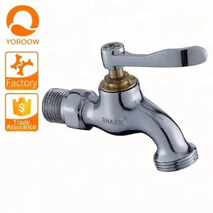 Cheap price basin faucet curved outdoor quick open chrome plated single handle washing machine garden bib cock tap