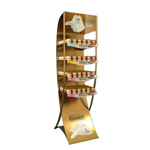 Einzelhandel geschäft 5 Regal Holz Tiernahrung Display, Katzenfutter Display, Holz Produkt Display steht