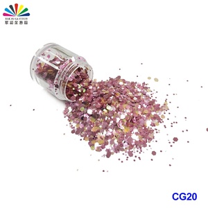 Xucai Glitter Nail cosmetici Fine Chunky olografic poliestere esagono all'ingrosso all'ingrosso artigianato festivo forniture per feste promozionali