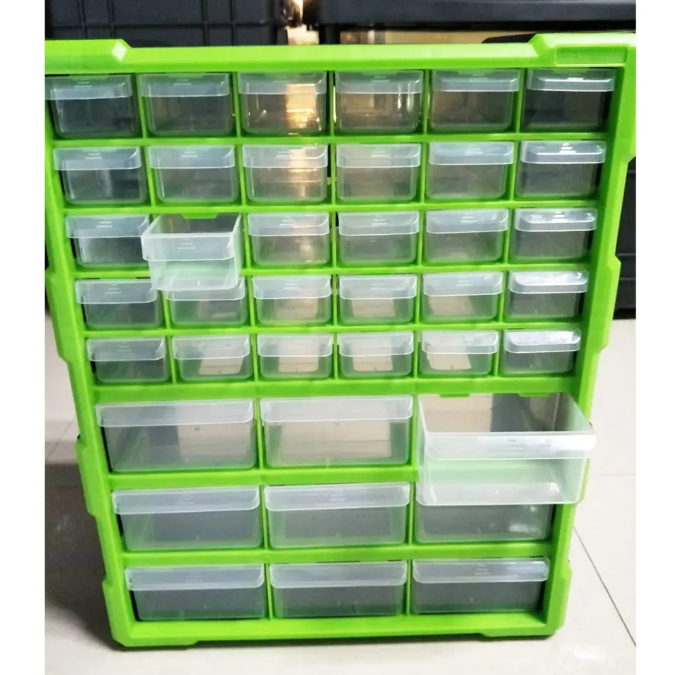 Good plastic pp storage tool box compartement multi drawer toolbox organizer